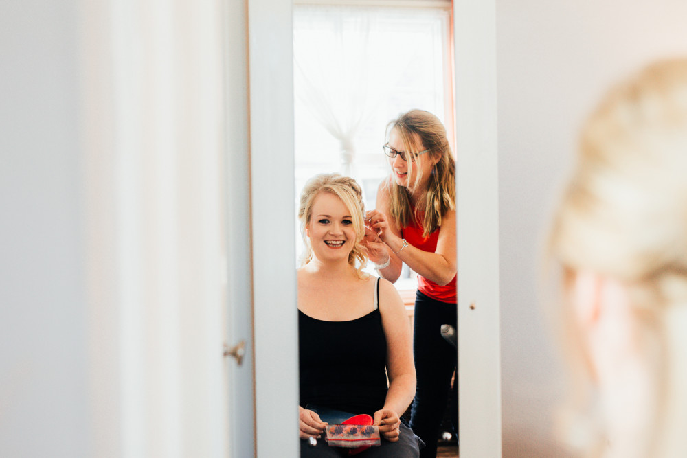 - Make Me Bridal Artist: Wedding hair by Tara. Photography by: Nathalie. #classic #blonde #plaitupdo