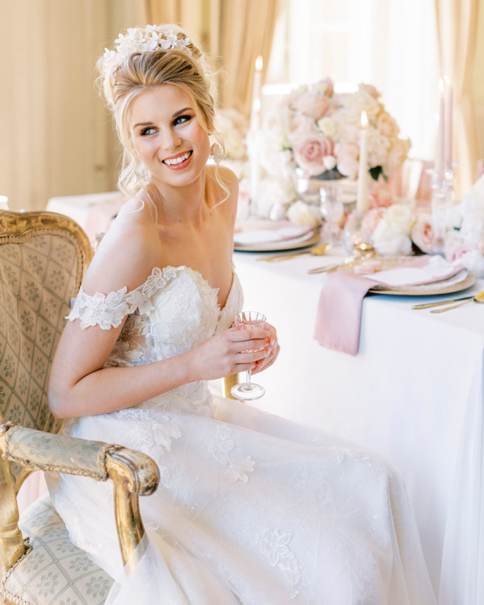 Styled editorial at the opulent Prestwold Hall, Leicestershire. - Make Me Bridal Artist: Blondelle Beauty. Photography by: Sophie May Photo. #bridalmakeup #romantic #luxury #luxurywedding