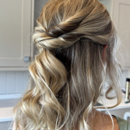 Half up half down,tousled twists - #bohemian #halfuphair #tousled #twistedupdo