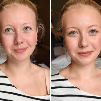 Natural bridesmaid makeup for non foundation wearer using vegan friendly Mii Cosmetics. - Photography by: Own Photo. #naturalmakeup