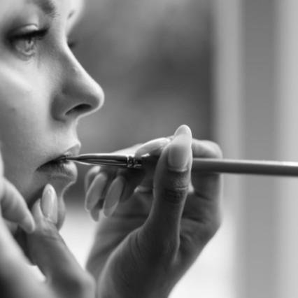  Photography by: Shaun Peters. #bridalmakeup #makeup #blackandwhite #modernbride #charlottetilburylips