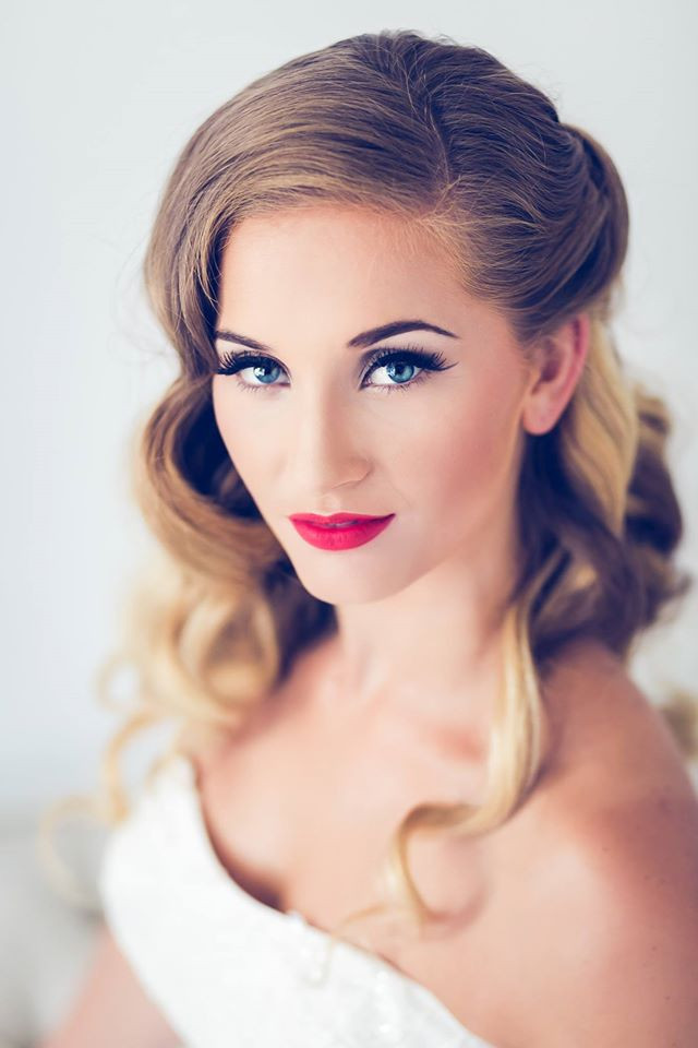 - Make Me Bridal Artist: Beautiful Hair 4 Weddings. Photography by: Anna Marie Cooper. #classic #vintage #halfuphair #waves #glamorous
