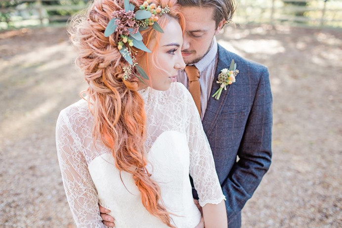 Soft undone braid for Chloe - Make Me Bridal Artist: Beautiful Hair 4 Weddings. Photography by: Ilaria Petrucci . #boho #flowercrown #soft #bohemian