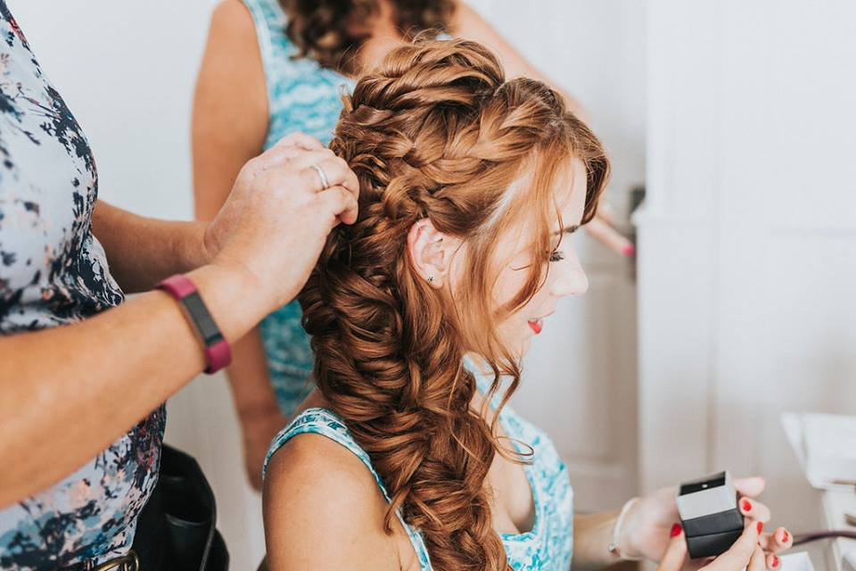 Sophies amazing beach wedding - Make Me Bridal Artist: Beautiful Hair 4 Weddings. Photography by: Jay Anderson. #actionshot #bighair #hairextensions #texture #brideshair #romantic #mermaidbraid #bohemian