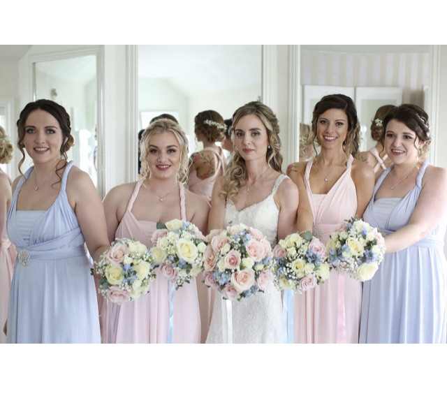 Sally and her bridesmaids at The Fennes Wedding Venue, love the colours - Make Me Bridal Artist: Leanne Perilly Make-up Artist. Photography by: David Michael Photography. #bridalparty #weddingmakeup #beautifulbridalmakeup #essexbride #essexmakeupartist #bridesmaids #bridesmaids #bridesmaidsmakeup