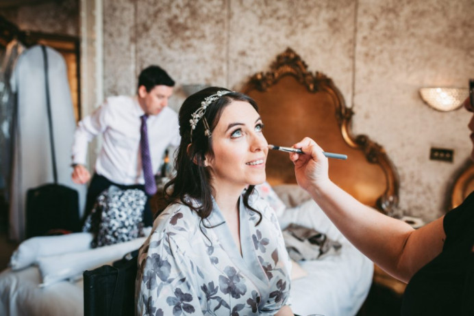 Me in action! - Make Me Bridal Artist: Glamorama Makeup. Photography by: Rachel Clarke. #classic #glamorous