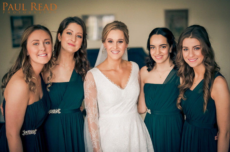 I was the Make Up Artist for the entire bridal party including the bride and mother of the bride plus all of the bridesmaids, so every lady that you see in this photo had their make up done by me. - Make Me Bridal Artist: Jenna West Make Up. Photography by: Paul Read.