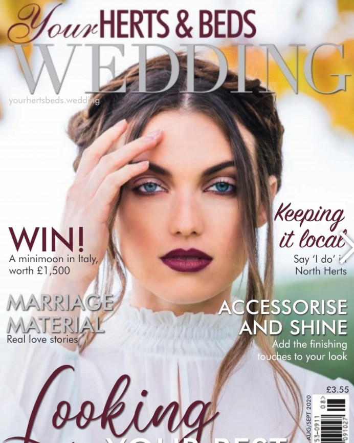 My makeup featuring on the cover shot of Your Wedding magazine. - Make Me Bridal Artist: Sabina Ventriglia Makeup Artist. Photography by: Clare Davis. #bridalmakeup #bride #editorial #makeup