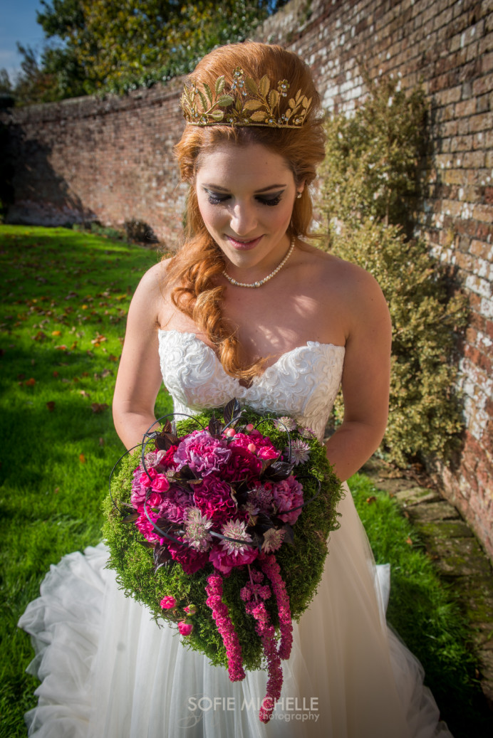 The Orangery Suite, Wimborne - Make Me Bridal Artist: Timeless Beauty by Louise. Photography by: Sofie Smith. #spectrumbruses #weddingday #lauramercier #pink #bold