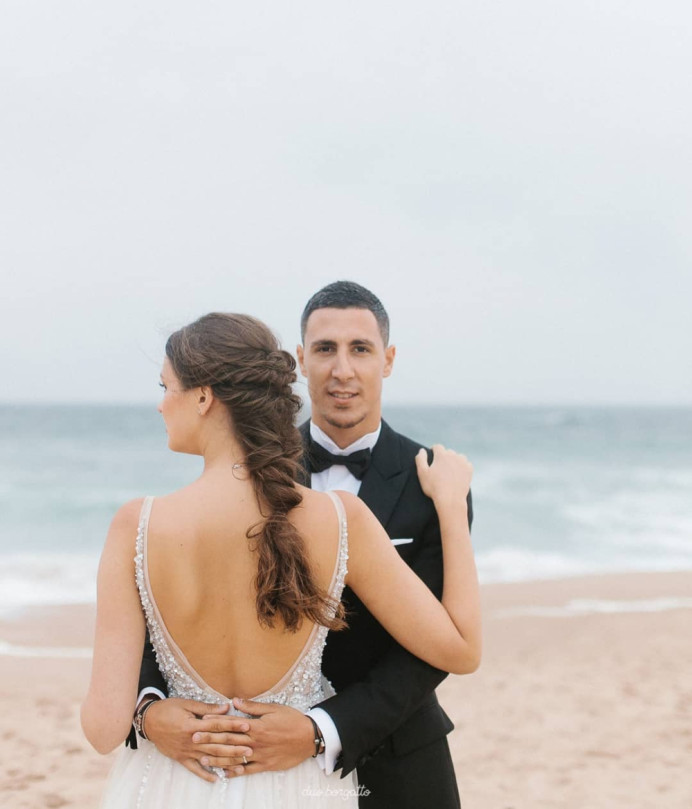 Bride Marrion - Make Me Bridal Artist: let's hair. Photography by: Duo Borgatto. #braidedupdo #weddinghair #fishtailbraid #braids #bridalhair #bridalhairstylist #coolbride #festivalstyle #bride #bohobride #bohowedding #naturalbridal #bridalhair #bohohair #effortlesshair #bohemian