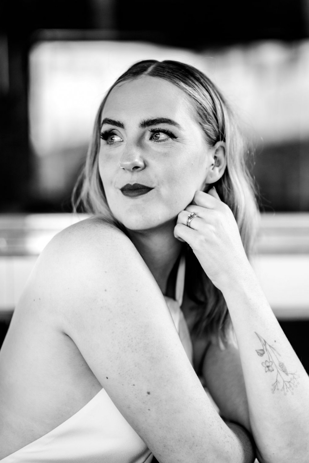 - Make Me Bridal Artist: Stephanie Graham Vegan & Cruelty-Free Makeup Artist. Photography by: Sidey Clark Photo. #bohemian #classic #glamorous #redlip #bohobride #bridalmakeup #funky