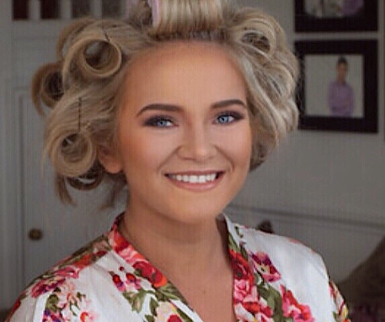 - Make Me Bridal Artist: Olivia London HMB . Photography by: John Paul O’Donnell . #glamorous #curls #blonde #weddingmorning #gettingready #rollers #bridalmakeup