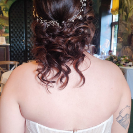 low romantic updo with curls and texture - #bohemian #boho #updo #romantic