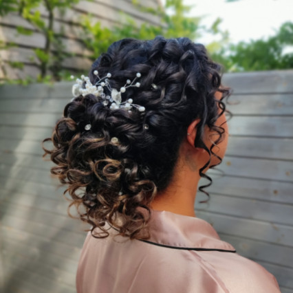 romantic updo embracing naturally curly and textured hair - #curlyhair #romantichair #curlyupdo