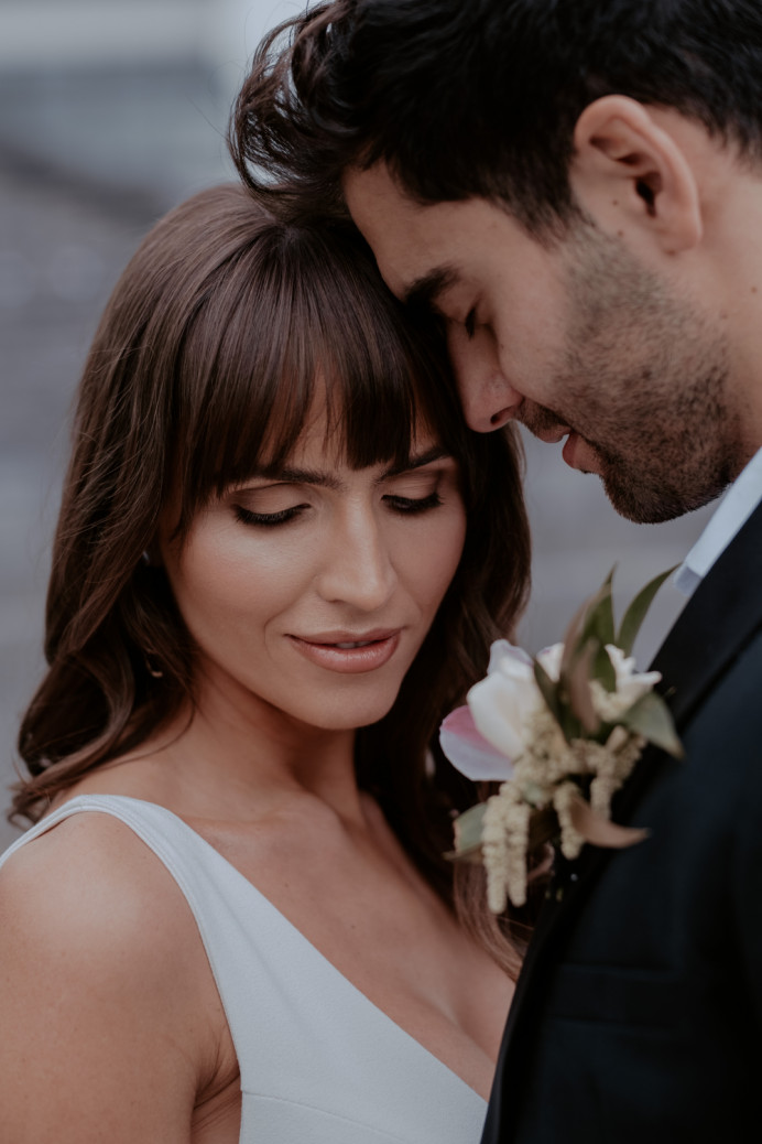 Angelic & soft, Flawless Base & Matte Skin-coloured shadows to lift, contour and open the eyes. A light rosey sheen has be chosen to colour the lip to bring all components of the blush together. - Make Me Bridal Artist: @iambridaluk. Photography by: Emily Robinson. #naturalmakeup