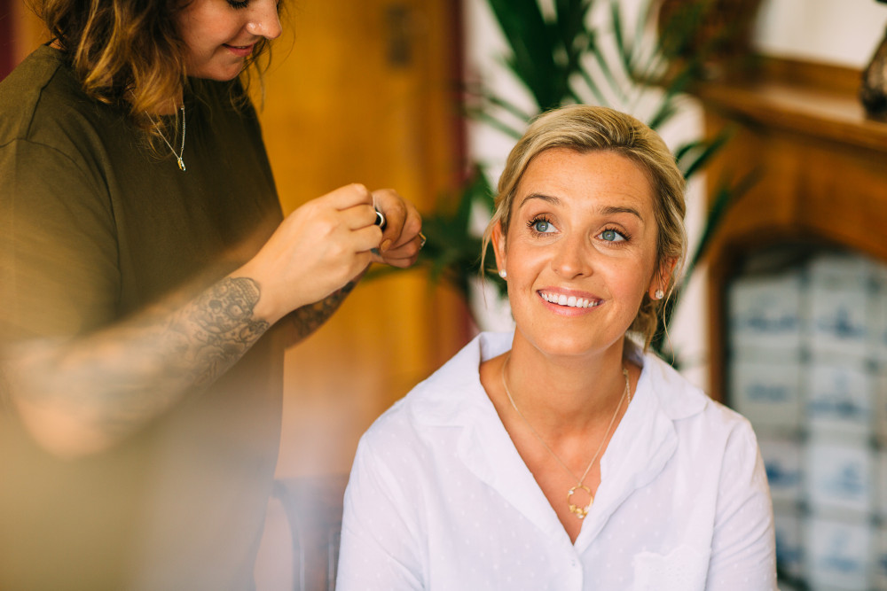 Sarah wanted to look herself. The skin the focus with making it glow and flawless. - Make Me Bridal Artist: Lisa Caldognetto Authenic Luxury Bridal. Photography by: Albert Palmer. #bohemian #classic #boho #nars #glow #mac #charlottetilbury #natural #naturalmakeup #glowingskin #lauramercier